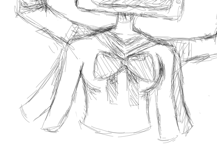 zoomed in on the clothing detail